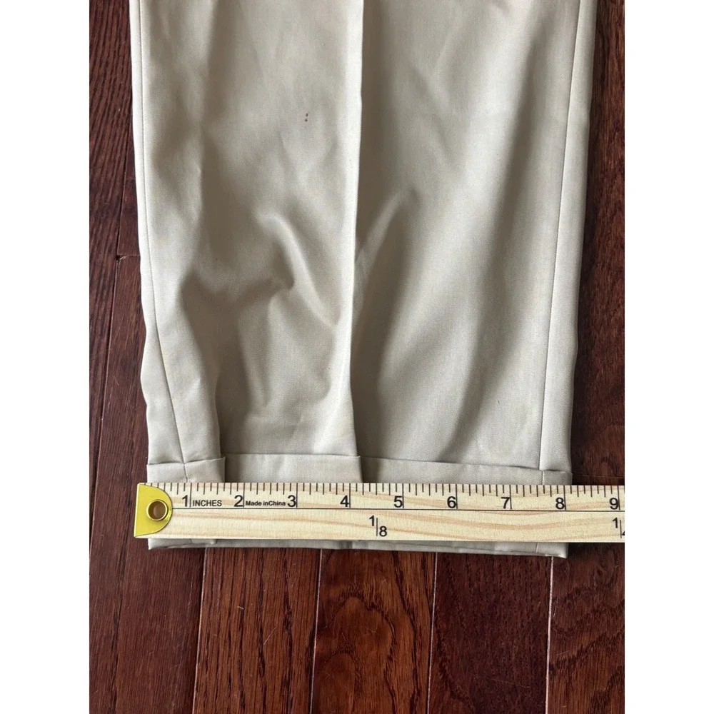 Brooks Brothers Mens 2 Piece Cotton Suit Tan Khaki 40R 34W